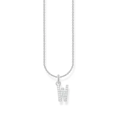 Image de THOMAS SABO Collier lettre W en argent sterling 925 avec zircone KE2262 051 14
