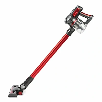 Image de H.Koenig Aspirateur Balai et à Main sans Fil Sac UP810 PowerClean+ 2 Vitesses, Puissant, Compact, Léger, Silencieux, 120W, Multifonction, Rouge
