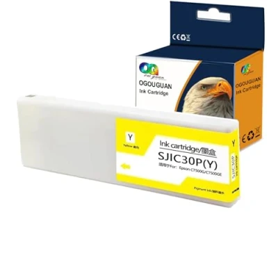 Image de CAIDI SJIC30P Cartouche d&#039;encre Remplacement pour Epson Compatible avec ColorWorks TM C7500G C7500GE Cartucce d&#039;inchiostro (1 Jaune)