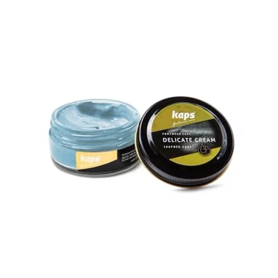 Image de Kaps Crème Délicate De Cirage Cuir Naturel Et Synthé Soin Chaussures Professionnel Intensif Du Nourrissant Pot Verre 50ml Plusieurs Couleurs (121 Bleu Ciel)