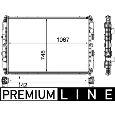 Image de MAHLE ORIGINAL CR 1151 000P radiateur du moteur 1067 748 42 sans cadre Grille de soudée