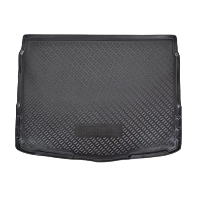 Image de Tapis de Coffre en Caoutchouc TPE Toutes Saisons pour Qashqai J11 2014 2021, Bord Haut, Noir, Antidérapant, Saisons, Adapté Animaux Compagnie