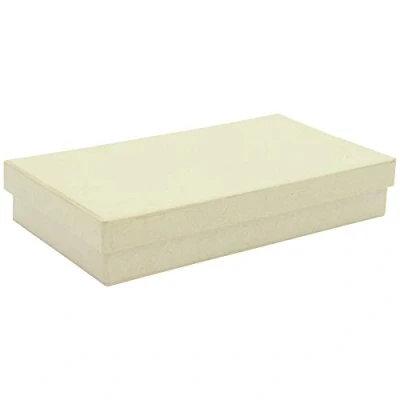 Image de Décopatch BT061C Un support en papier brun mâché 18x10x3 cm, Boite rectangle plate