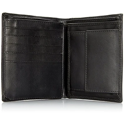 Image de ALASSIO Combi Portefeuille en Cuir Nappa de qualité supérieure Noir env. 12 x 10 2 cm, Noir, Porte Monnaie