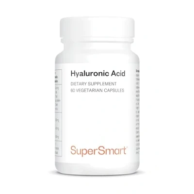 Image de Supersmart Hyaluronic Acid 150 mg Acide Hyaluronique de Haut Poids Moléculaire Aide à Retrouver le Confort et l&#039;Élasticité des Articulations la Peau Sans OGM 60 Capsules Végétariennes