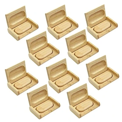 Image de A Plus 10 Pièces Bois Made Clé USB 16 Go Mémoire Flash avec des Caisses en