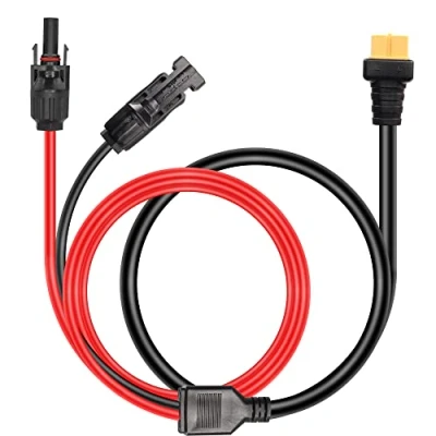 Image de RIIEYOCA Câble Adaptateur Connecteur Solaire vers XT60, Femelle XT60 Pour Station d&#039;alimentation Portable et Générateur solaire, 16 AWG 14 (1,7 m)