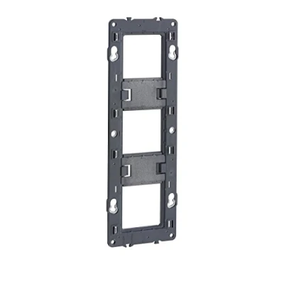 Image de Legrand 080253 Support à vis pour Mosaic, Céliane ou Soliroc 3 Postes 6 8 Modules, Noir