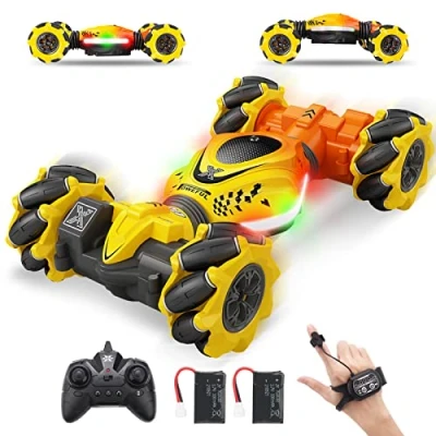 Image de Pristar Voiture Telecommandé Tout Terrain, 4x4 Télécommandée Enfant, 360 RC Auto 2.4Ghz Radiocommandée, 1:24 avec la Main, Téléguidée 2 Batterie
