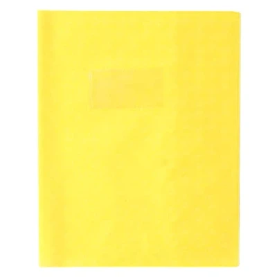 Image de Calligraphe 72014AMZC Un Protège Cahier Grain Losange Jaune 17x22 cm 18/100ème avec Porte Étiquette PVC Opaque