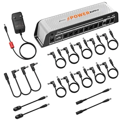 Image de Donner DP Z Alimentation pour pédale de guitare 9V 10 sorties isolées avec port USB d&#039;effet 9V/12V/18V Entrée DC 18v 2000m