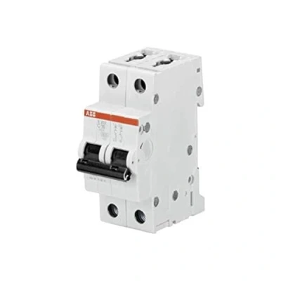 Image de ABB S202 C63 Disjoncteur miniature 2 pôles, type C, capacité de rupture 6/10 kA, courant 63 A (2CDS252001R0634)