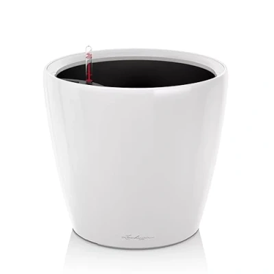 Image de Lechuza Pot de Fleurs d&#039;Interieur Premium Classico Ls Réserve d&#039;Eau Intégrée Coloris Blanc Ø 21 X 20 cm