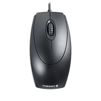 Image de CHERRY WheelMouse optical, Souris filaire, convient aux droitiers et gauchers, capteur optique pour un déplacement précis du pointeur de la souris, Noir