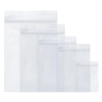 Image de Baxcdyswe Lot de 500 Sachet Plastique Transparent, 5 Tailles Zip Pochon Sacs à Fermeture, Sachets Plastiques Transparents Refermables en Film PE Solide, Convient Usage Alimentaire