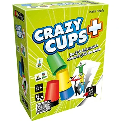 Image de Gigamic Jeu de Réflexe Crazy Cups Plus, 6 ans to 99 ans, AMHCP, Bleu,jaune