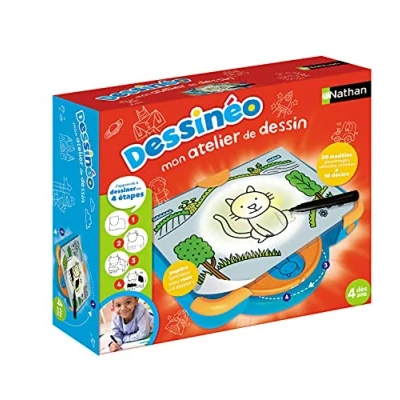 Image de Nathan Dessineo Mon Atelier de Dessin Jeu d&#039;apprentissage Educatif Tablette pour apprendre à Dessiner pas Réalise tes premiers dessins avec Dès 4 ans