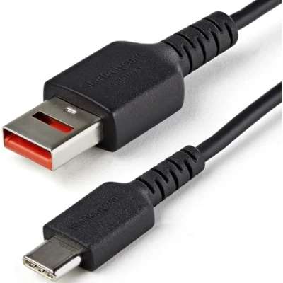 Image de StarTech.com Câble Chargeur Sécurisé 1m USB A vers C Data Blocker Protection No Charge/Alim. SmartPhone/Tablette Blocage Transfert Données (USBSCHAC1M)