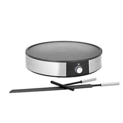 Image de WMF Crêpière, Température réglable, 1600 W, Diamètre 33cm, Revêtement antiadhésif et plaque amovible pour un nettoyage facile, Design inox 18/10 Cromargan, Lono 0415120011