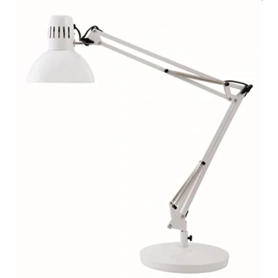 Image de Alba ARCHI BC Lampe architecte fluorescente avec pince et socle Blanc