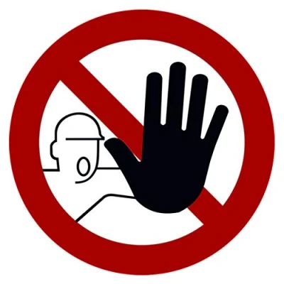 Image de Lot de 5 panneaux d&#039;interdiction d&#039;accès pour personnes non autorisées Panneau obligatoire avec protection UV d&#039;avertissement usage extérieur intérieur interdit passage Strobo 9,5 x