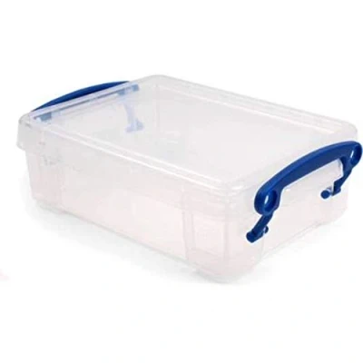Image de Really Useful Box 6 boîtes de rangement 0,35 l avec couvercle Transparentes.