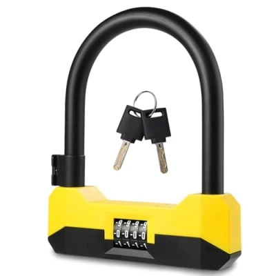Image de SIGTUNA Antivol Vélo à Code, 18 mm Robuste de et Support, 3 Clés Haute Sécurité pour Route, Pliant, Moto