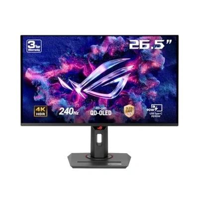 Image de ASUS ROG Strix XG27UCDMG Gaming Monitor 68,6 cm (27 Zoll) 4K UHD, QD OLED, 240Hz, 0,03ms, HDMI, DisplayPort [Energieklasse F] (90LM0B20 B01971)