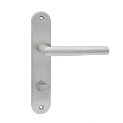 Image de domino Stella Inx Poignée de porte 78 mm salle bain gauche et droite pour portes WC/salle en forme L Ferrures acier inoxydable