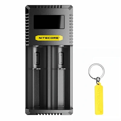 Image de NITECORE Ci2 Chargeur de batterie intelligent USB C QC/PD à double fente pour Li Ion/Ni MH/Ni Cd/IMR 14500 16340 18350 18650 20700 21700 AA AAA avec étiquette