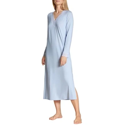 Image de Calida Elegant Dreams Chemise de Nuit, Opaque, Harmony Blue, 40 42 Femme
