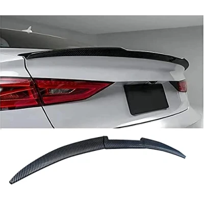 Image de Aileron Arrière Voiture pour Audi A4 Sedan B8 B7 B6 B5 8D 8E2 8EC 8K, Becquet Lame de Coffre Accessoire Tuning,Carbon Fiber Look
