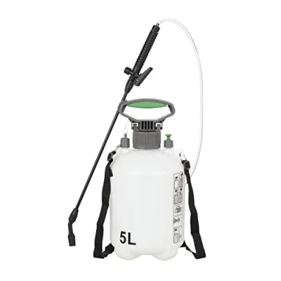 Image de Relaxdays Pulvérisateur à Pression 5 L, Appareil, Lance Tuyau, Ceinture, Plante Jardin, 3 Bar, buse réglable, Blanc