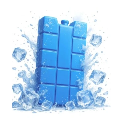 Image de Toci Ensemble de 8 Accumulateurs froid minces 200 ml chacun éléments refroidissement bleus pour sac isotherme ou glacière Coussinets
