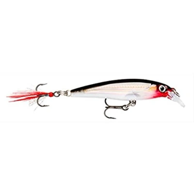 Image de Rapala Leurre de Pêche X Rap Matériel d&#039;Eau Douce avec Profil 3D, Teaser Plumes et Brill Profondeur Nage 0.9 1.5m 8cm / 7g Fabriqué en Estonie Silver