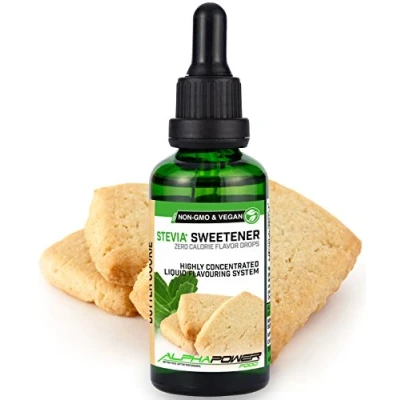 Image de ALPHAPOWER FOOD Stévia Gouttes de biscuit au beurre arôme alimentaire naturel I Édulcorant Liquide très concentré 1 x 50 ml. flavour Stevia drops, Flavdrops