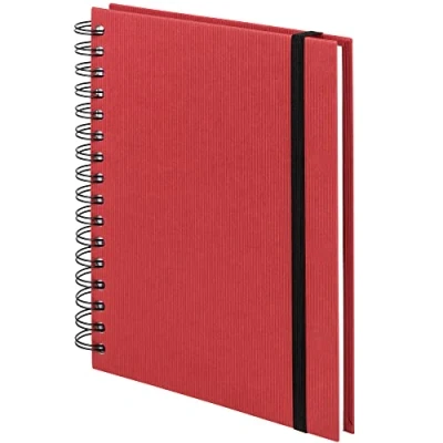 Image de Rössler Papier 1875452361 S.O.H.O. Wire O Carnet de notes avec élastique, DIN A5, 21,8 x 15,5 2 cm, 80 feuilles, rouge, 1 pièce