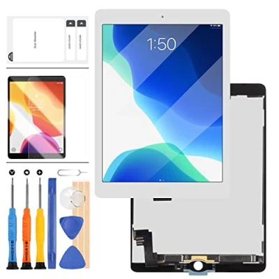Image de Kit de réparation d&#039;écran tactile LCD pour iPad Air 2 9,7&quot; 2ème génération A1566 A1567 avec outils et film protecteur Blanc