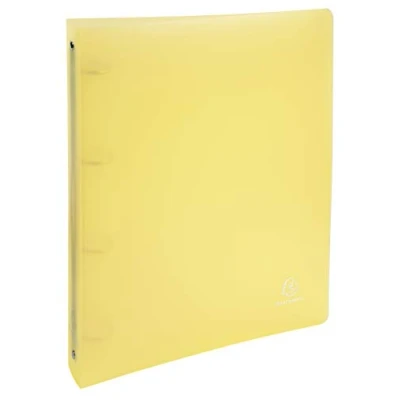 Image de Exacompta Réf. 51979E lot de 5 Classeurs 4 anneaux 30 mm en polypropylène dimensions 32 x 26,8 cm pour format A4 maxi 297 242 Chromaline Pastel couleur jaune