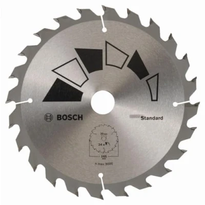 Image de Bosch 1x Lame de Scie Circulaire Standard (pour Bois, Ø 165 x 1.6/1 20/16 mm, 24 Dents, ATB, avec Bague Réduction 16 Accessoire Circulaire)