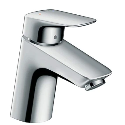 Image de hansgrohe Logis Mitigeur de lavabo sans tirette ni vidage, Robinet salle bain avec hauteur sous bec 70 mm, économie d&#039;eau (EcoSmart), Chromé