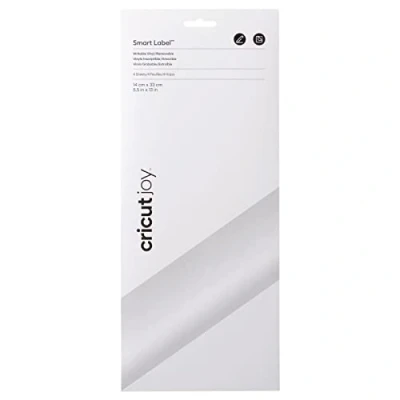Image de Cricut inscriptible Smart Label inscriptif Amovible Blanc 33 cm (13&quot;) 4 x Feuilles de Vinyle Auto adhésives pour Une Utilisation Joy, 33cm, Set Pièces, 2010001