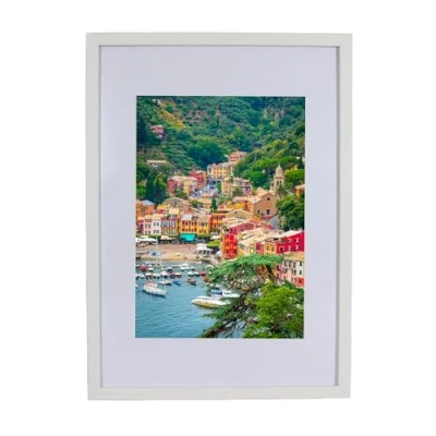 Image de BD ART cadre photo 30 x 40 cm, avec passe partout 21 blanc, grand plexiglas, en bois MDF, moderne, à accrocher au mur