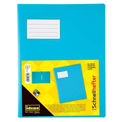 Image de Idena 307855 Dossier rapide pour DIN A4, avec largeur excessive, en polypropylène, turquoise translucide, 1 pièce