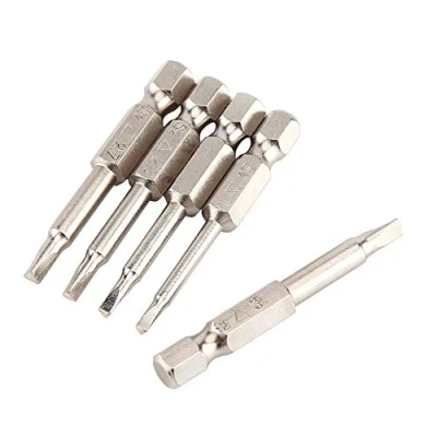 Image de 5Pcs/Set Walfront 50mm 1/4&quot; Embouts de Vissage Magnétique, Tournevis Queue Hex à Tête Triangle 1.8/2.0/2.3/2.7/3.0