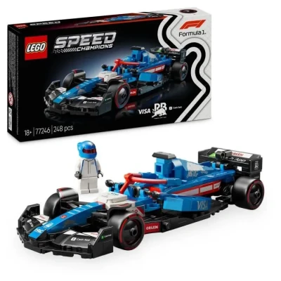 Image de LEGO Speed Champions Voiture F1 Visa Cash App RB VCARB 01 Maquette à Construire d&#039;un véhicule de Formule 1 Minifigurine Collector Pilote Course Idée Cadeau pour Adulte 77246