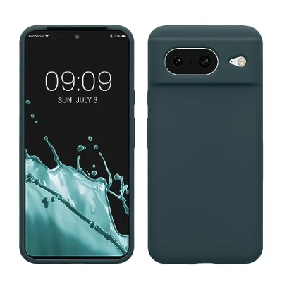 Image de kwmobile Housse Compatible avec Google Pixel 8 Coque de téléphone Protection Souple en TPU Silicone Ardoise foncée