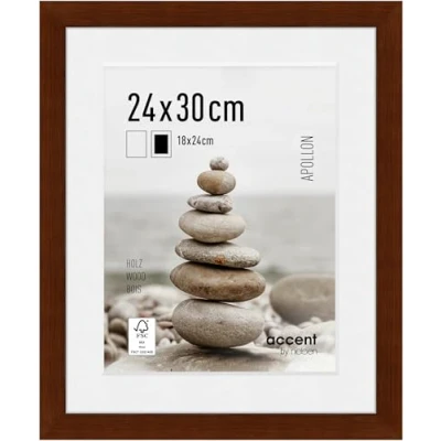 Image de accent by nielsen cadre en bois Apollon, 24x30 cm, Wengé