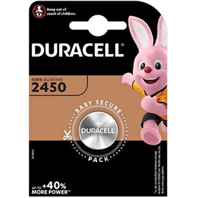 Image de DURACELL Lot de 2 Piles Bouton Lithium Electronics, CR2450, 3 Volt