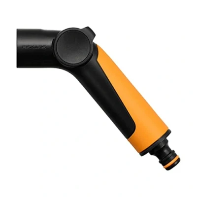 Image de Fiskars Poignée de Pistolet d&#039;Arrosage pour Têtes et Arroseurs Fiskars, Contrôle Débit en Continu par le Pouce, Taille Universelle, Noir/Orange, 1065491